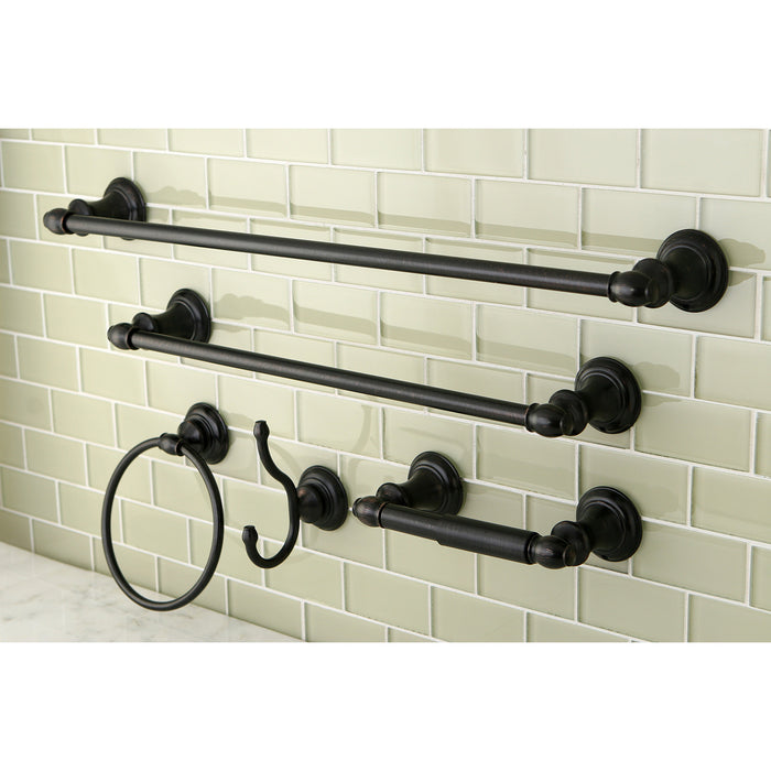 Provence BAHK2612478ORB 5-Piece 18-Inch and 24-Inch Towel Bars Bathroom Accessory Set, Oil Rubbed Bronze