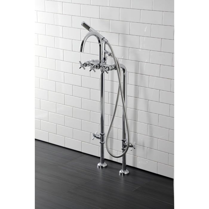 Concord CCK8101DX Freestanding Tub Faucet with Supply Line and Stop Valve, Polished Chrome