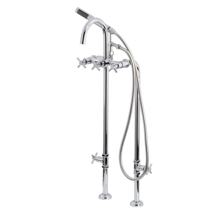 Concord CCK8101DX Freestanding Tub Faucet with Supply Line and Stop Valve, Polished Chrome