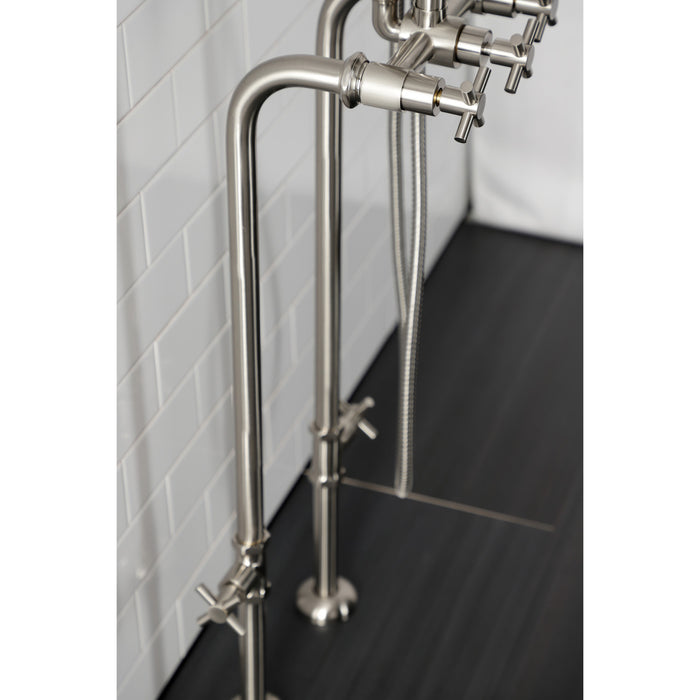 Concord CCK8108DX Freestanding Tub Faucet with Supply Line and Stop Valve, Brushed Nickel