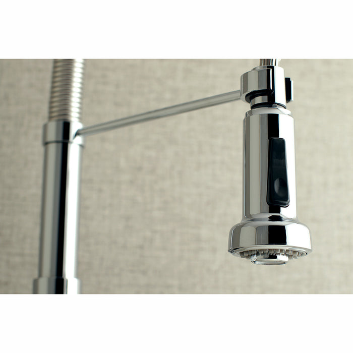 Concord GS8181DL Double-Handle 2-Hole Wall-Mount Pre-Rinse Bridge Kitchen Faucet, Polished Chrome