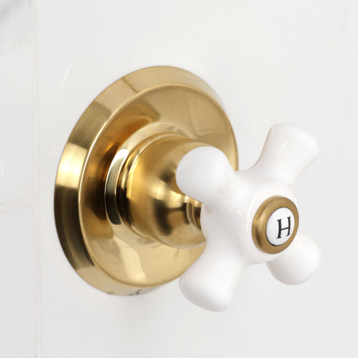 Victorian KB247PXSO Double-Handle Shower Faucet, Brushed Brass