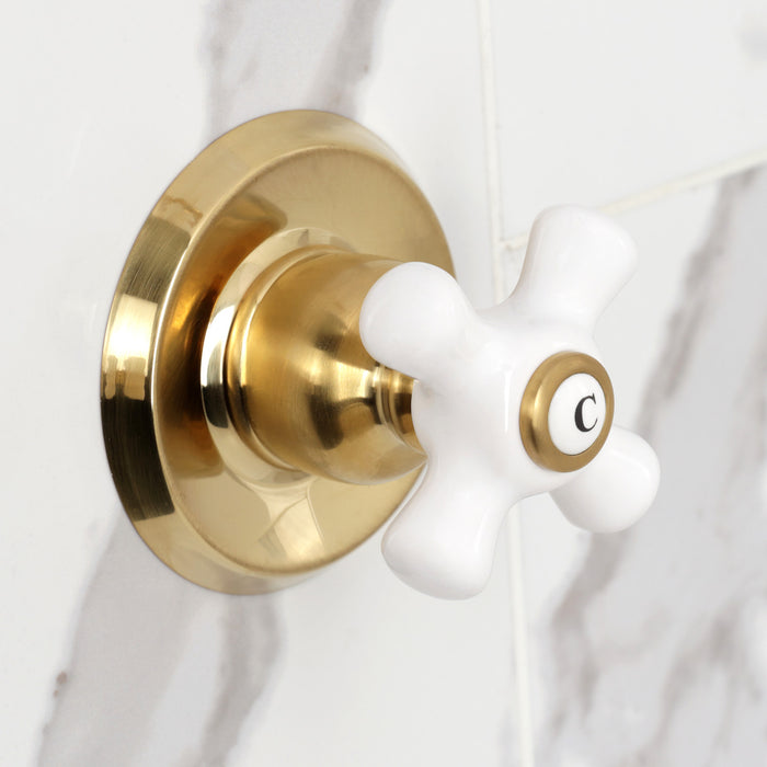 Victorian KB247PXSO Double-Handle Shower Faucet, Brushed Brass