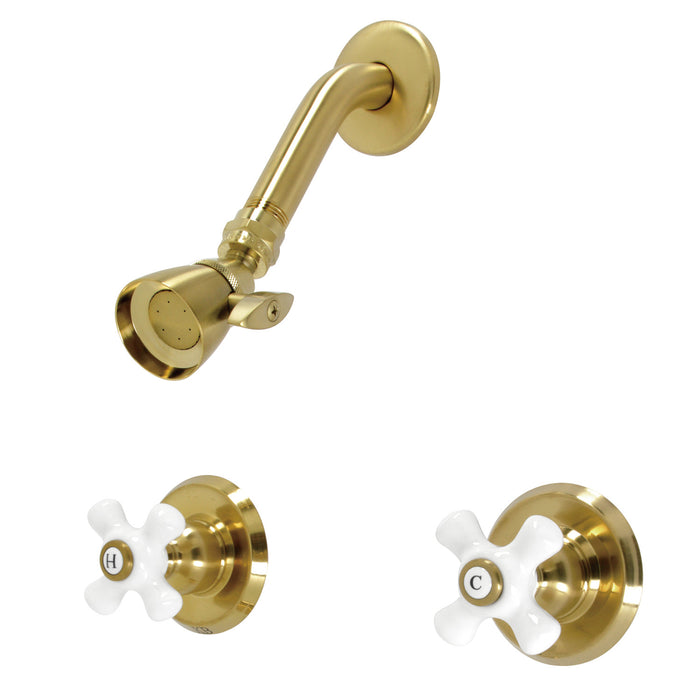 Victorian KB247PXSO Double-Handle Shower Faucet, Brushed Brass