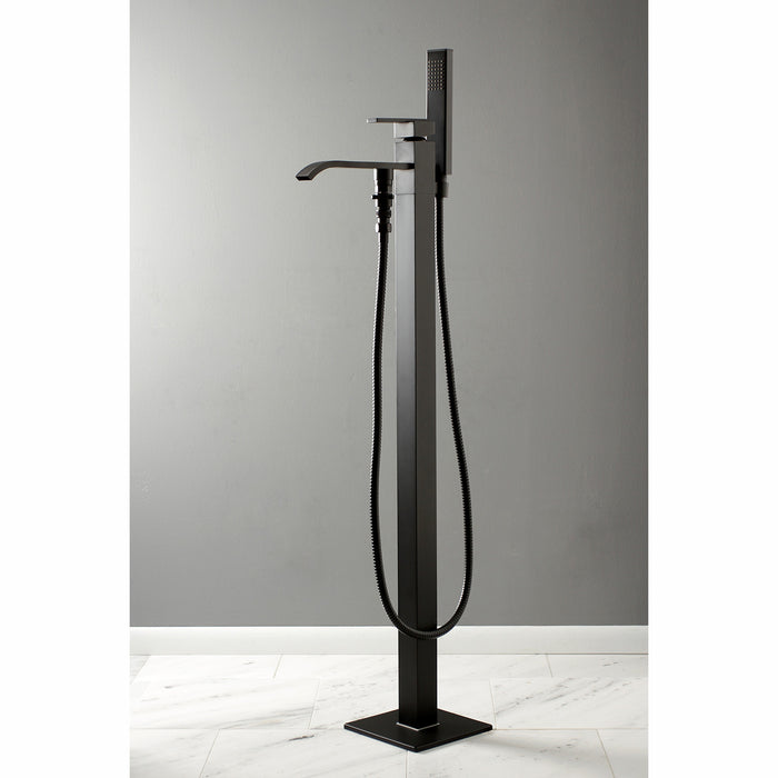 Executive KS4130QLL Single-Handle 1-Hole Freestanding Tub Faucet with Hand Shower, Matte Black