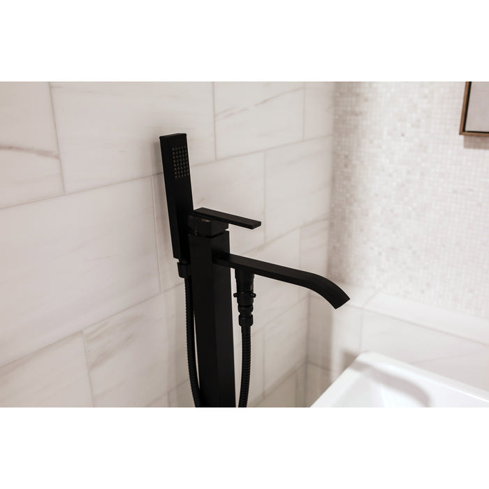 Executive KS4130QLL Single-Handle 1-Hole Freestanding Tub Faucet with Hand Shower, Matte Black