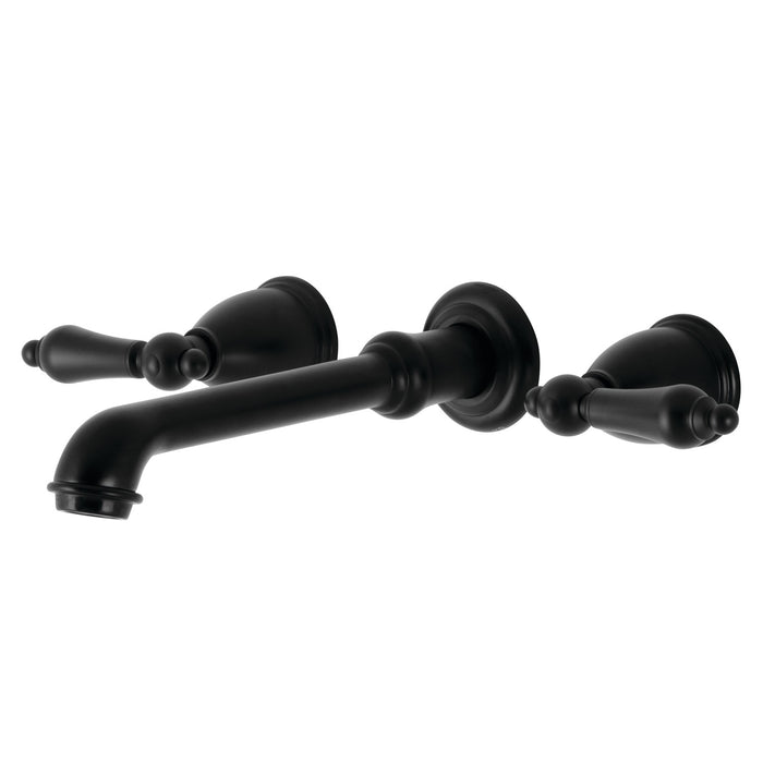 English Country KS7020AL Two-Handle 3-Hole Wall Mount Roman Tub Faucet, Matte Black