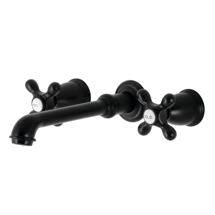 English Country KS7020AX Two-Handle 3-Hole Wall Mount Roman Tub Faucet, Matte Black