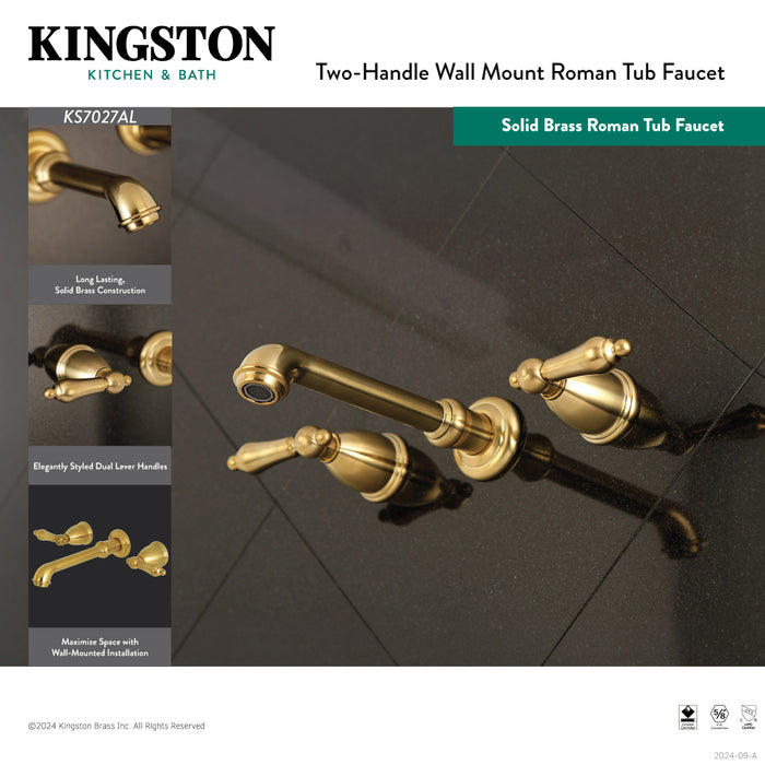 English Country KS7021AL Two-Handle 3-Hole Wall Mount Roman Tub Faucet, Polished Chrome