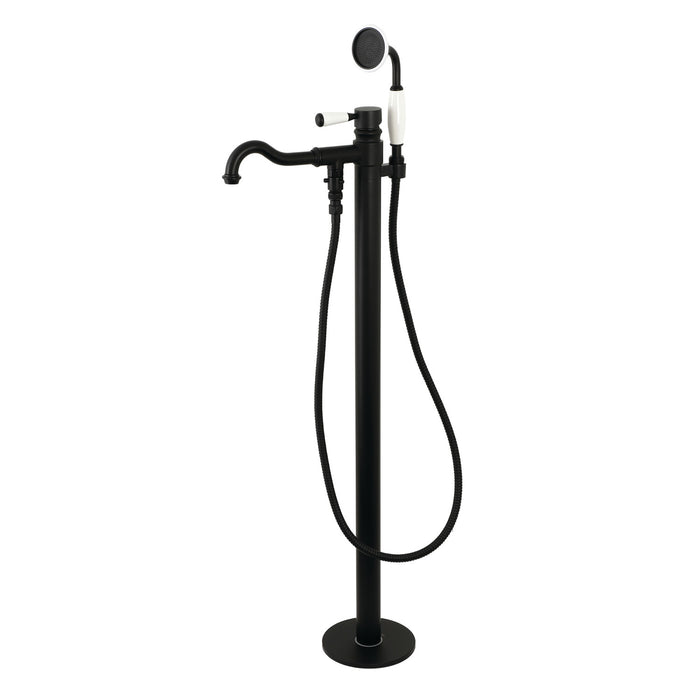 Paris KS7130DPL Single-Handle 1-Hole Freestanding Tub Faucet with Hand Shower, Matte Black