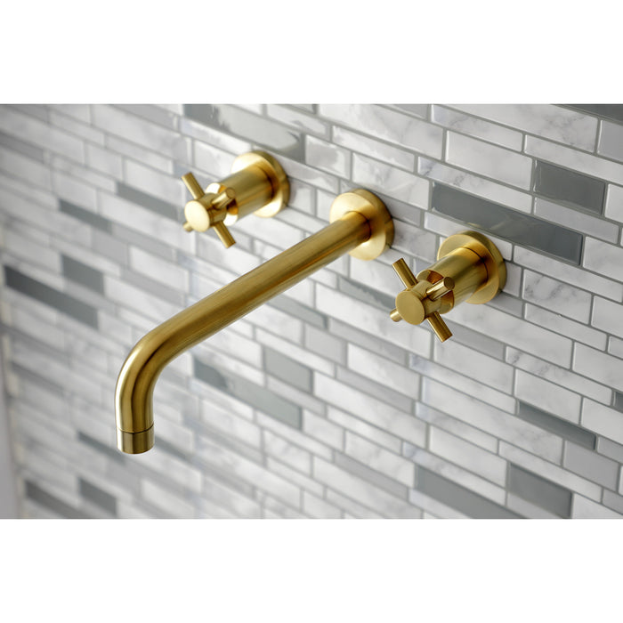 Concord KS8027DX Two-Handle 3-Hole Wall Mount Roman Tub Faucet, Brushed Brass