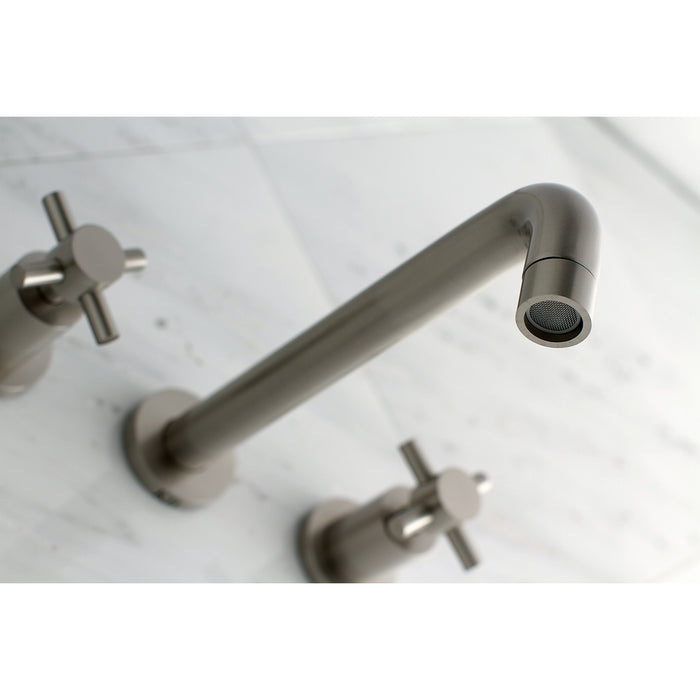 Concord KS8028DX Two-Handle 3-Hole Wall Mount Roman Tub Faucet, Brushed Nickel