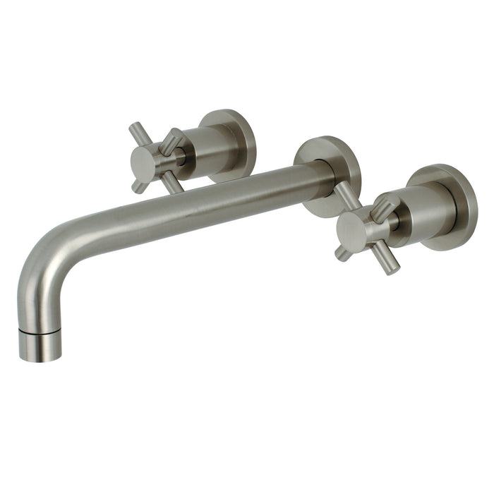 Concord KS8028DX Two-Handle 3-Hole Wall Mount Roman Tub Faucet, Brushed Nickel