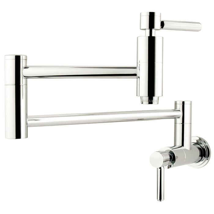 Concord KS8101DL Two-Handle 1-Hole Wall Mount Pot Filler Faucet, Polished Chrome