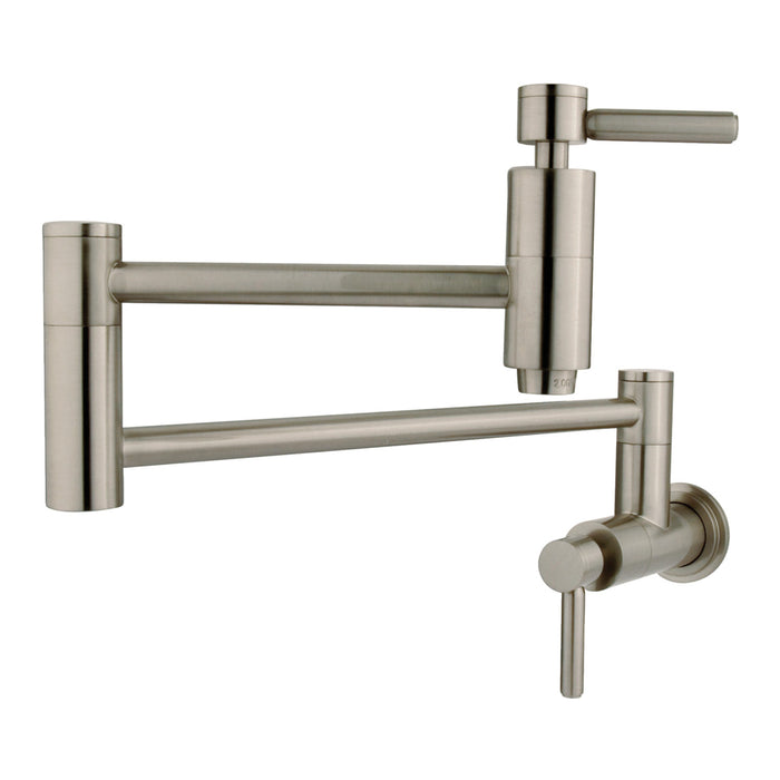 Concord KS8108DL Two-Handle 1-Hole Wall Mount Pot Filler Faucet, Brushed Nickel