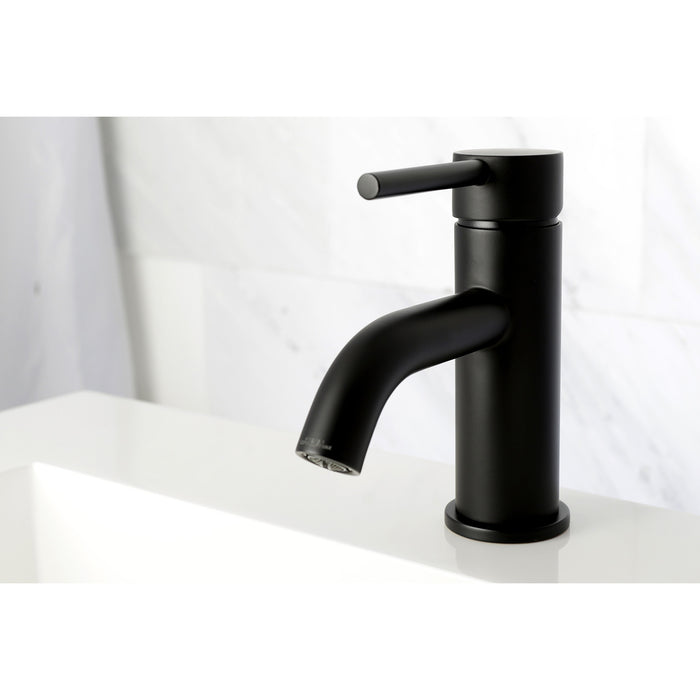 Concord LS8220DL One-Handle 1-Hole Bathroom Faucet with Push Pop-Up Drain, Matte Black