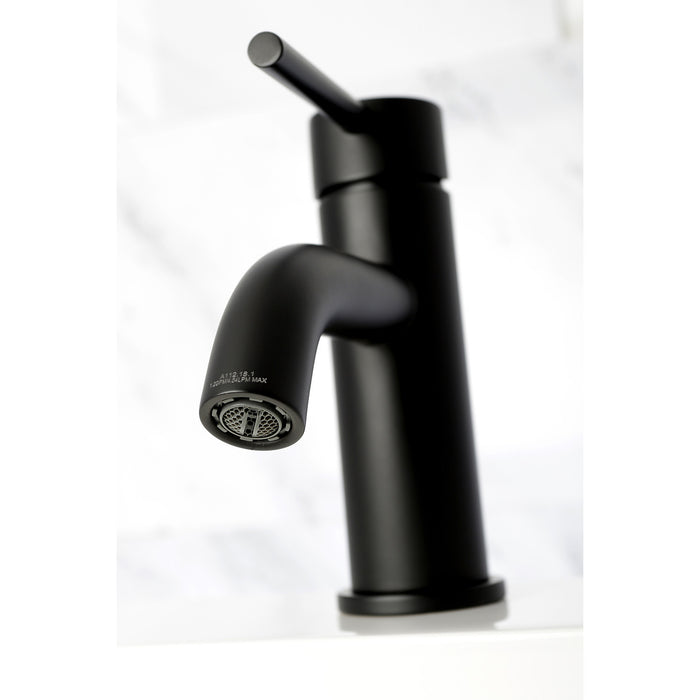 Concord LS8220DL One-Handle 1-Hole Bathroom Faucet with Push Pop-Up Drain, Matte Black