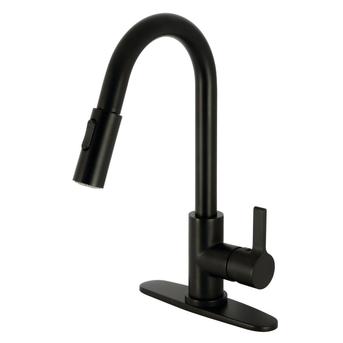 Continental LS8780CTL Single-Handle Pull-Down Kitchen Faucet, Matte Black